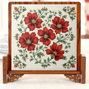 FLORAL  CERAMIC TILE