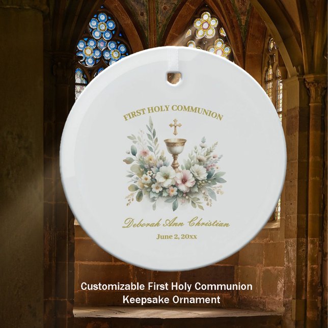 Floral Chalace First Communion Necklace Glass Tree Decoration (Creator Uploaded)