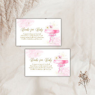 Floral Champagne Brunch Bubbly Books Baby Shower Enclosure Card