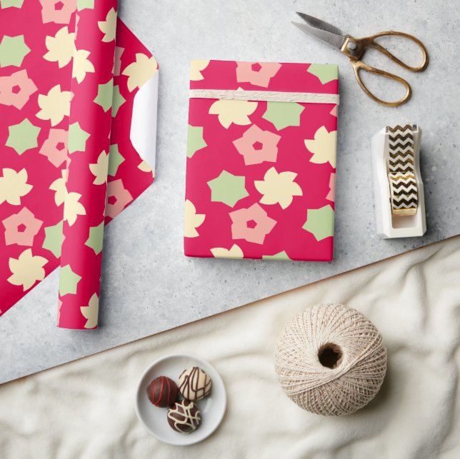 Floral Charm Pattern Wrapping Paper (Crafts)