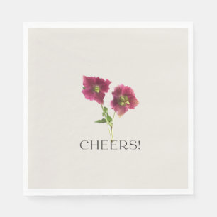 Floral Cheers Trendy Magenta Violet Flower Napkin