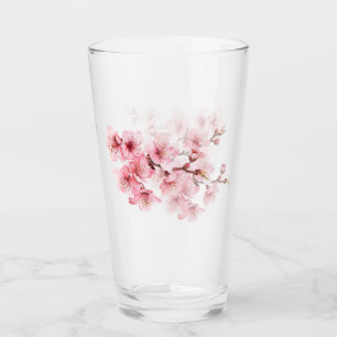 Floral Cherry Blossom Pink Glass