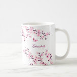Floral Cherry Blossom Your Name Monogram Mug<br><div class="desc">Want to start your day by sipping coffee from a cup or mug adorned with amazing pictures of cherry blossom flowers? As the symbolic flower of the spring cherry blossoms invoke feelings of merriment, happiness, and fun. Emblematic of the season of Sakura, Japanese for spring, the cherry blossoms on your...</div>
