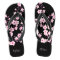 Floral Cherry Blossoms Pink Black Monogram