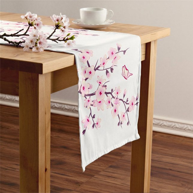 Floral Cherry Blossoms | Spring  Short Table Runner (Creator Uploaded)
