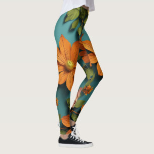 "Floral Cherub Art Leggings: Timeless Elegance Mee Leggings