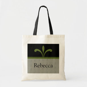 Floral Chic Bag, Olive Green Tote Bag