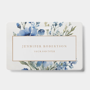 Floral Chic Classical Personalised Customised ID Badge