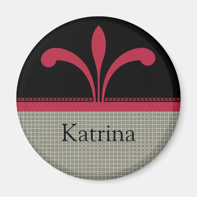 Floral Chic Magnet, Magenta Magnet (Front)