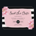 Floral Chic Photo Save the Date Card / Pink<br><div class="desc">Modern,  stylish,  elegant - perfect!  Easy to customise with your own text.  Please replace the template image (on the back) with a photo of your own prior to purchasing.  Other colour options available in our shop!</div>