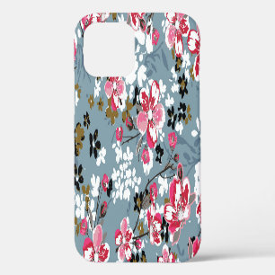Floral Chic: Small Blossom Backgrounds iPhone 12 Case