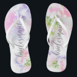 FLORAL CHIC WEDDING SWEET PEAS Bridesmaid Thongs<br><div class="desc">Bridesmaid Sandals to match the collection- Floral Chic Wedding Sweet Peas in pink and lavender with pretty calligraphy and modern fonts</div>