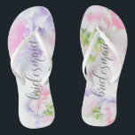 FLORAL CHIC WEDDING SWEET PEAS Bridesmaid Thongs<br><div class="desc">Bridesmaid Sandals to match the collection- Floral Chic Wedding Sweet Peas in pink and lavender with pretty calligraphy and modern fonts</div>