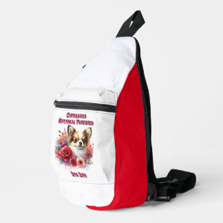 Floral Chihuahua A Petite Canine Blooms Sling Bag