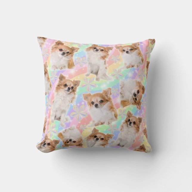 Floral Chihuahua Cushion (Front)