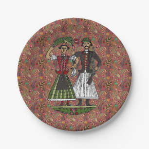 Floral Chilli Oil Happy Hun Couple Paper Plate