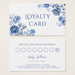 Floral chinoiserie loyalty card