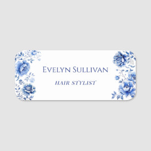 Floral Chinoiserie Name Tag