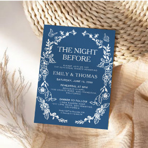 Floral Chinoiserie The Night Before Invitation
