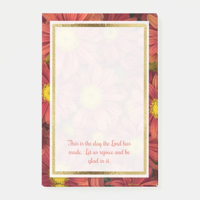 Floral Christian Bible Verse Post It Post-it Notes (Front)