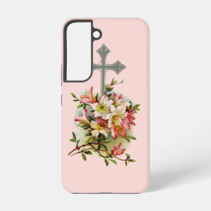 Floral Christian Cross Samsung Galaxy Case