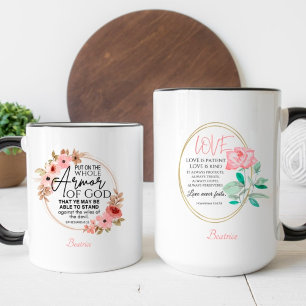 Floral Christian Inspirational Bible Verse Coffee Mug