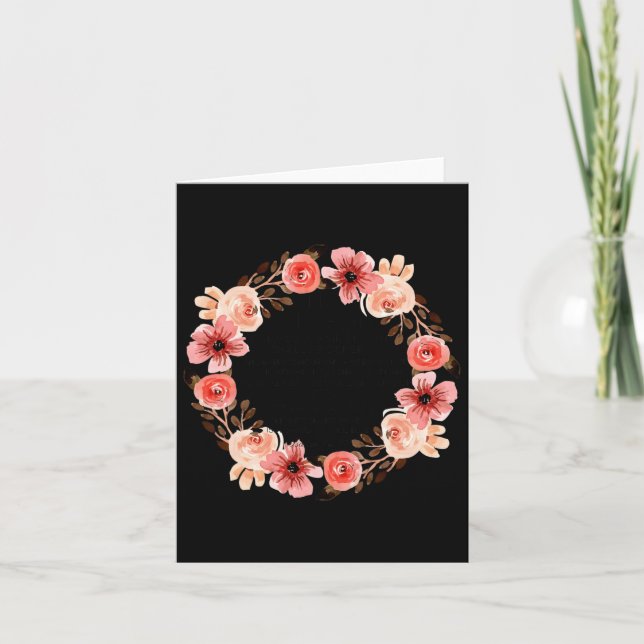 Floral Christian No Weapon Formed Against You Bibl Card (Front)