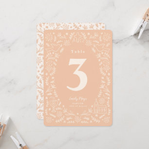 Floral & Christian Symbols Table Number