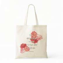 Floral Christian Tote Bag