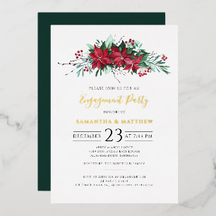 Floral Christmas Engagement Party Script Gold