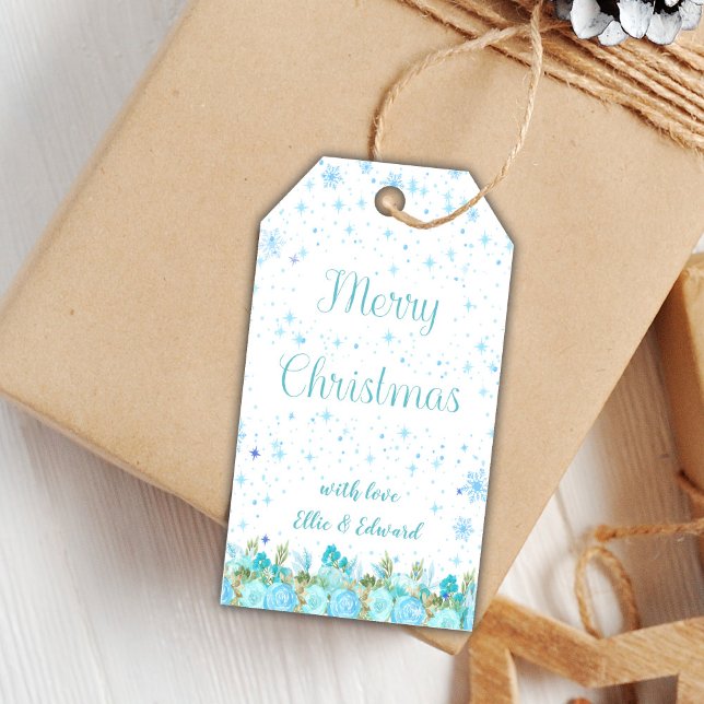 Floral Christmas Favor Tags (Floral Christmas Favor Tags)