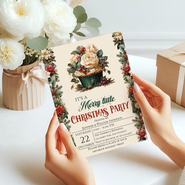 Floral Christmas Party Invitation  (Creator Uploaded)