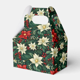 Floral Christmas Pattern Favour Box