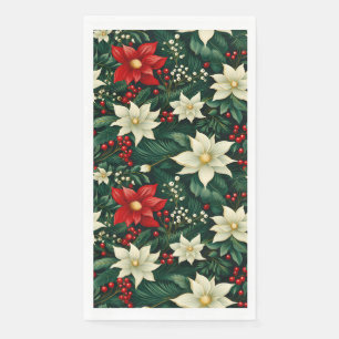 Floral Christmas Pattern Napkin