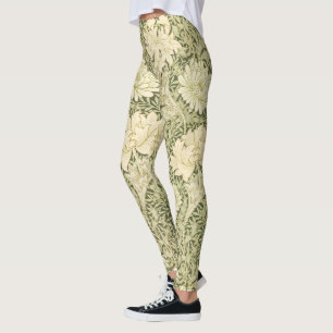 Floral Chrysanthemum Pattern (by William Morris) Leggings