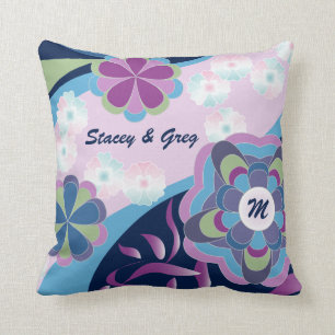 Floral Chrysanthemum River Kimono Japanese Style Cushion
