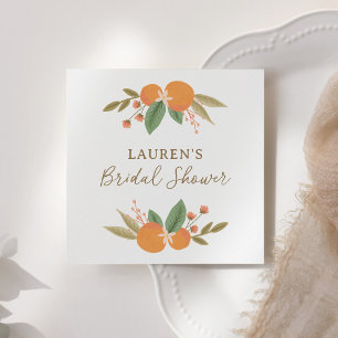 Floral Citrus Bridal Shower Napkin