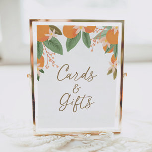 Floral Citrus Cards and Gifts Sign