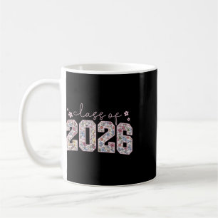 Floral Cl Of 2026 High School College Graduation G Coffee Mug
