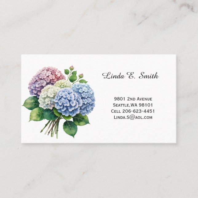 Floral Classic Calling Card (Front)