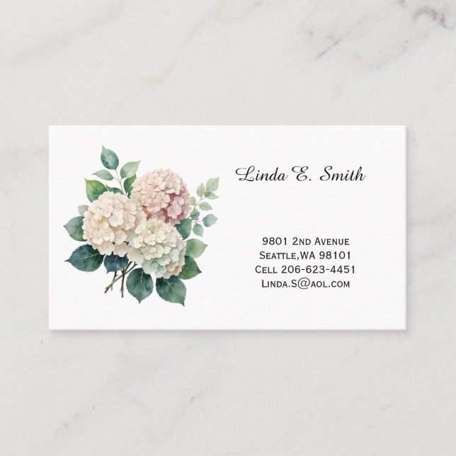 Floral Classic Calling Card (Front)