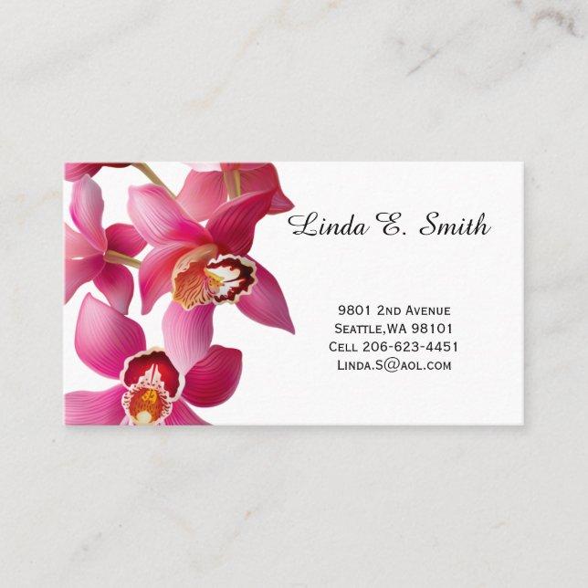 Floral Classic Calling Card (Front)