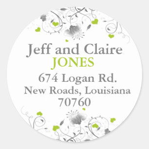Floral Classic Round Sticker