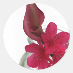 floral classic round sticker