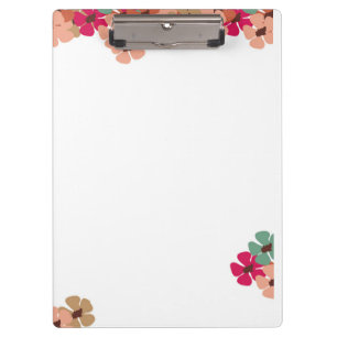 Floral Clipboard with Colorful Blooms