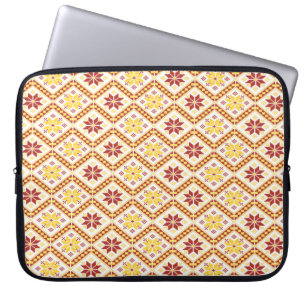 Floral cloth pattern laptop sleeve