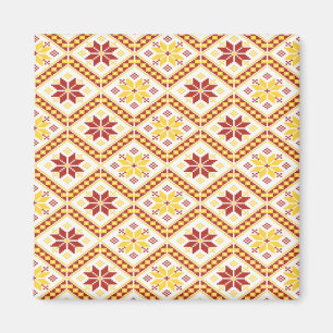 Floral cloth pattern magnet