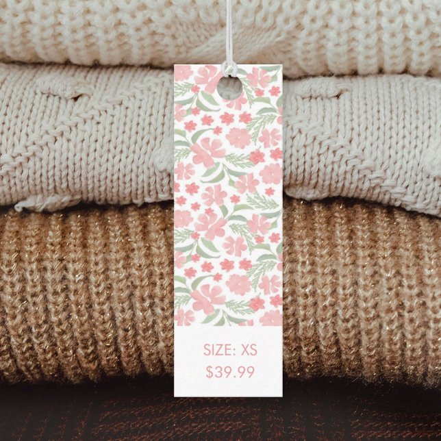 Floral Clothing Label Hang Tag (Creator Uploaded)