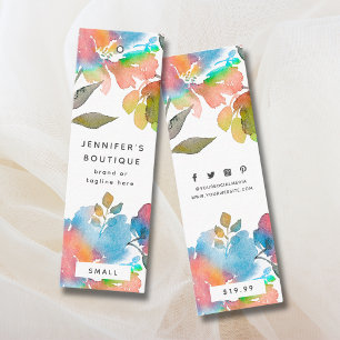 Floral Clothing Price Tags Small Business Boutique