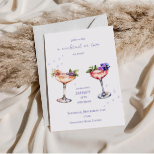 Floral Cocktail Birthday Invite